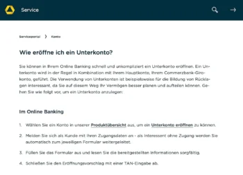 Commerzbank zweites Konto eröffnen